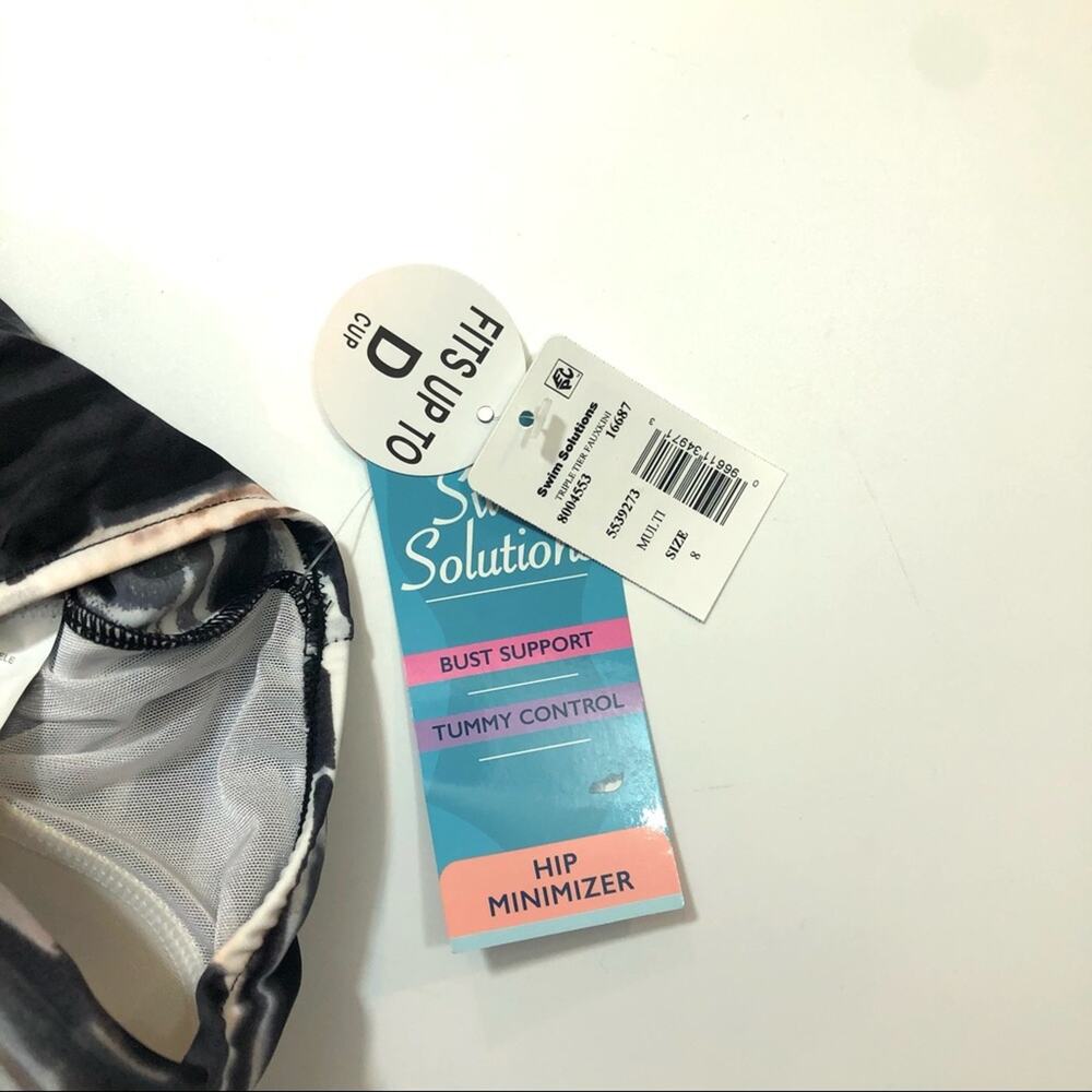 Swim Solution Triple Tiered one piece swimsuit - Picture 3 of 8